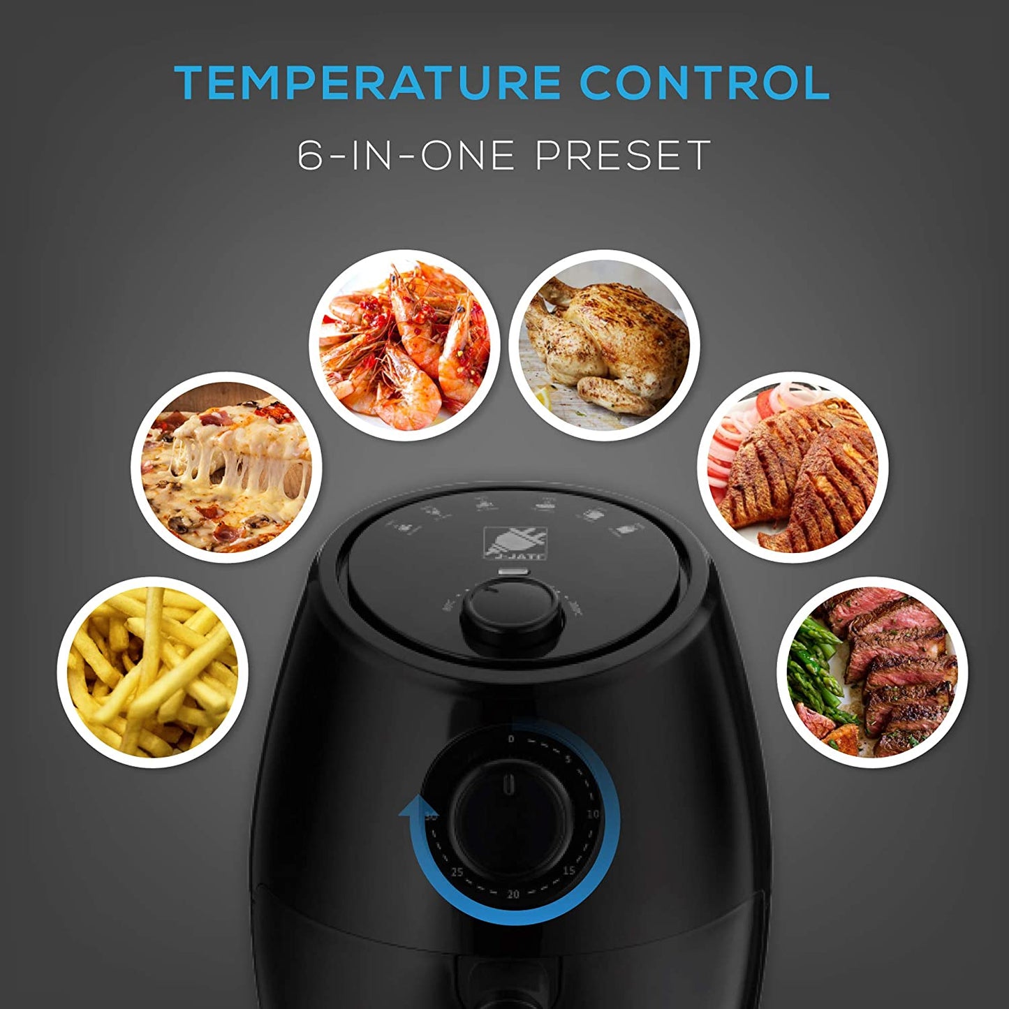 J-Jati 3.5L Digital Air Fryer - 2/CASE