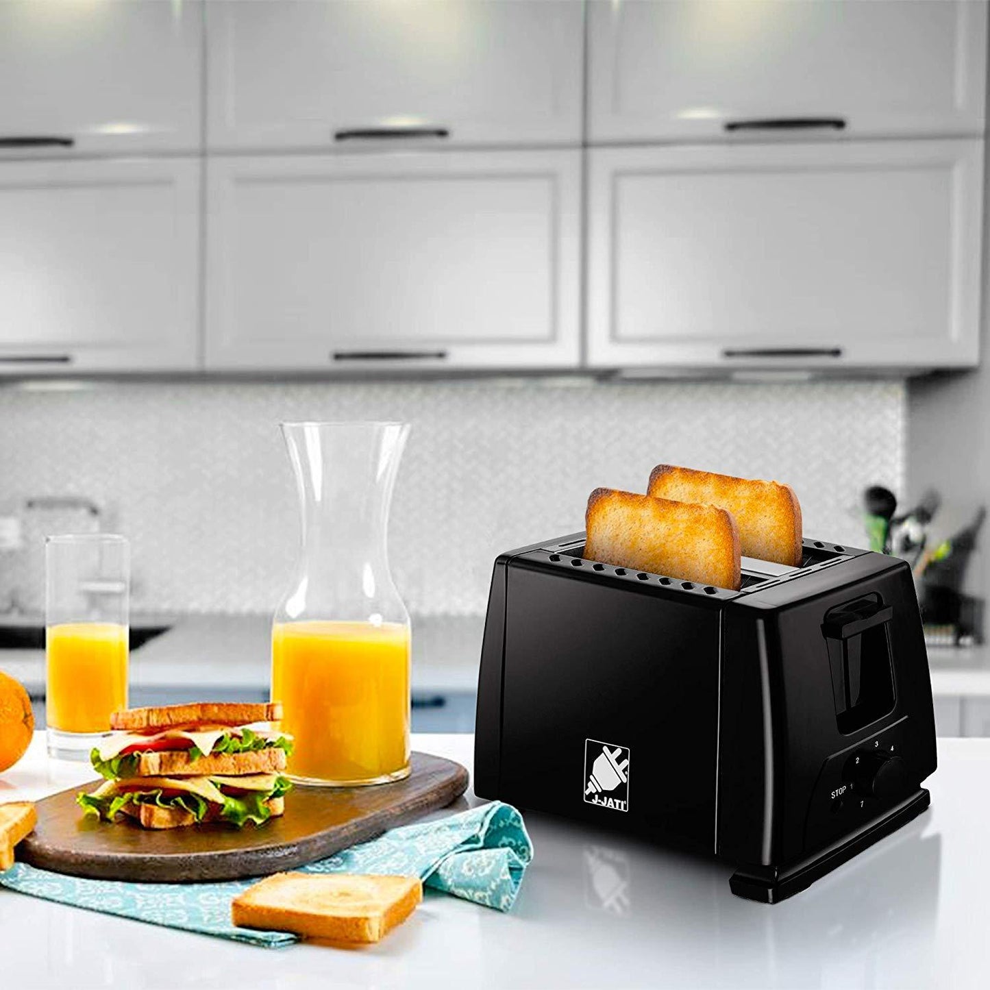 J-Jati 2 Slice Pop up Bread Toaster