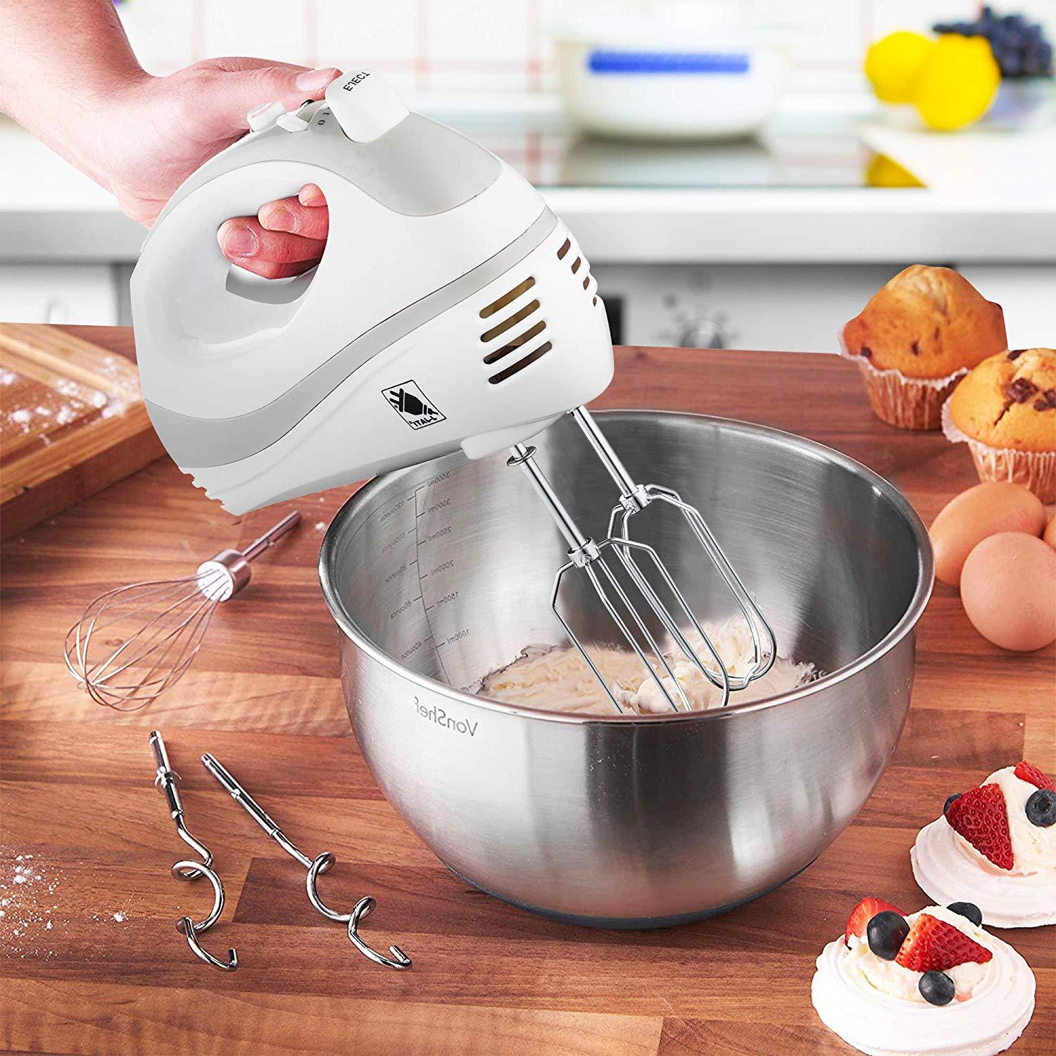 Buy MIRARIYA Beater Blender for Cake Baking Electric Hand Mixer High Speeds  Roasting Appliances Cream 7 Speed Mixer Kitchen Baking Tools- Free Spatula  and Oil Brush Online at Low Prices in India -