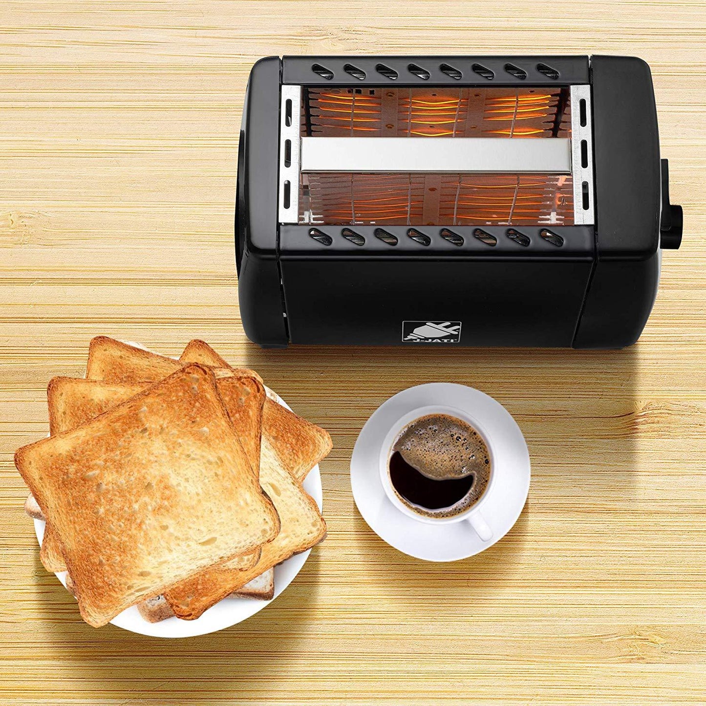 J-Jati 2 Slice Pop up Bread Toaster - 12/CASE