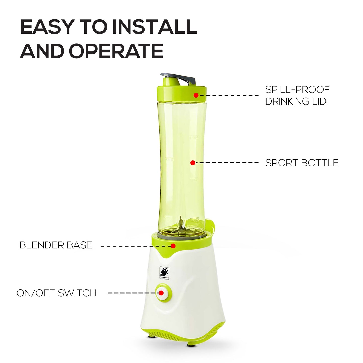 J-JATI Personal Blender + To-go Sport bottle